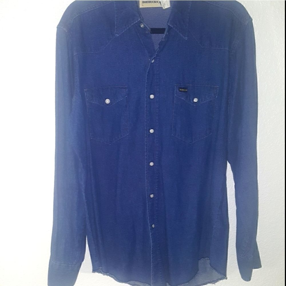 Genuine Roebucks Jean Shacket  with Snaps. Size L